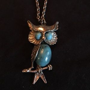 Turquoise Owl Necklace